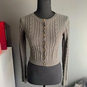 WILD FABLE GREY CABLEKNIT CARDIGAN